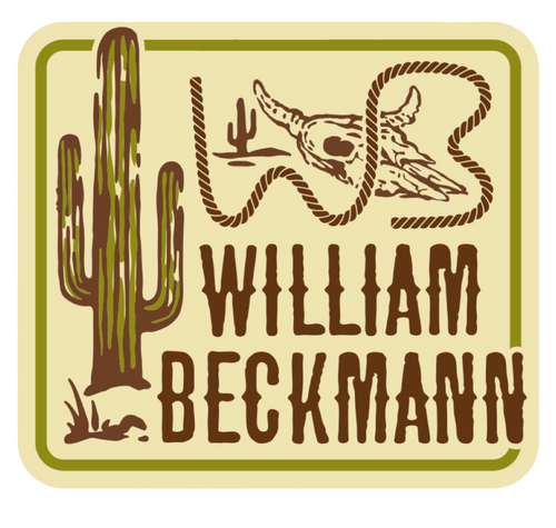 William Beckmann cactus/skull design sticker